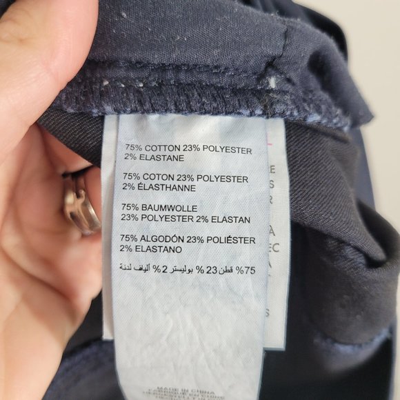 Thyme Maternity Full Panel Slim Denim Blue Shorts Dark Wash Pregnancy Motherhood - Picture 3 of 12